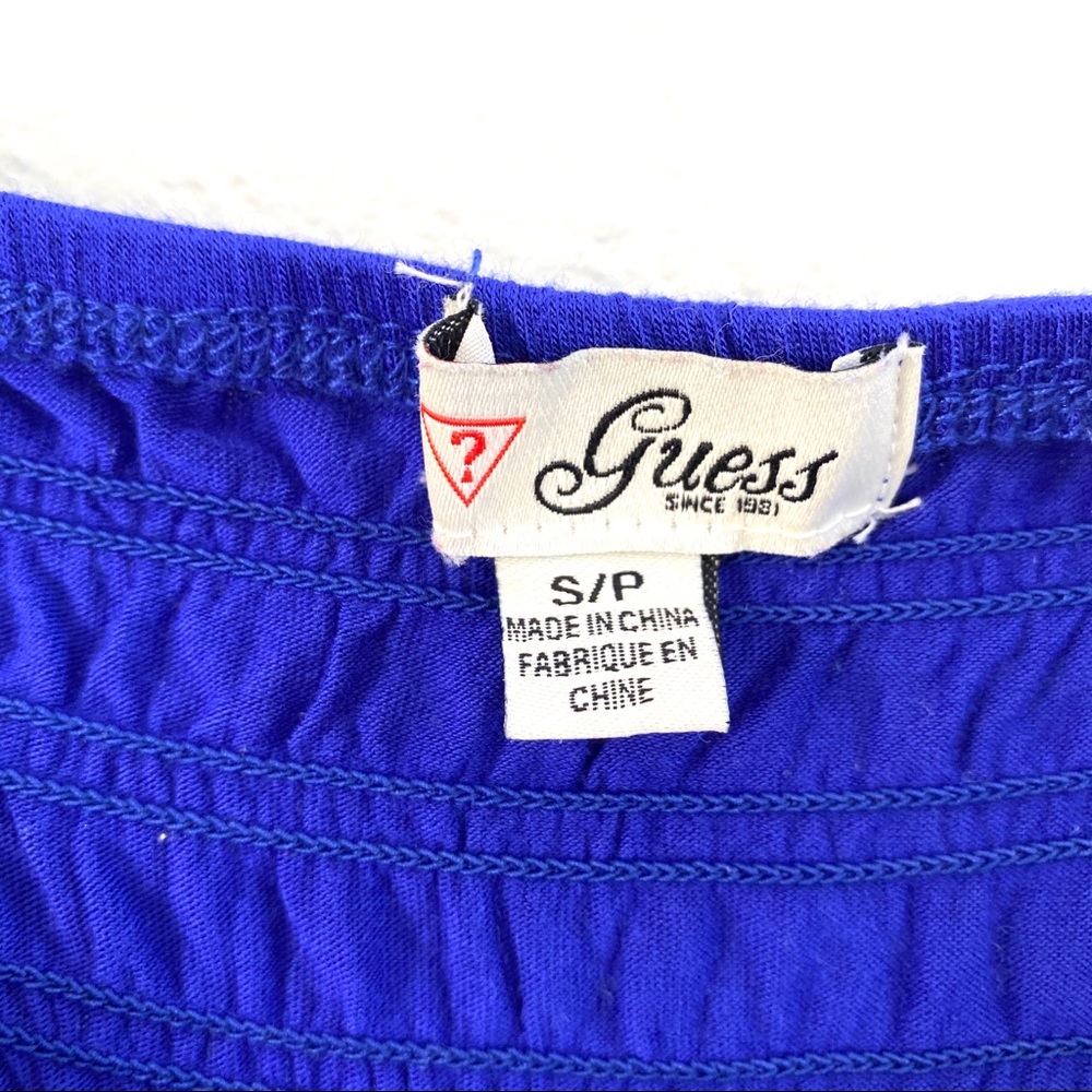 Guess Mini Dress Casual Strapless Blue Small - Picture 6 of 9